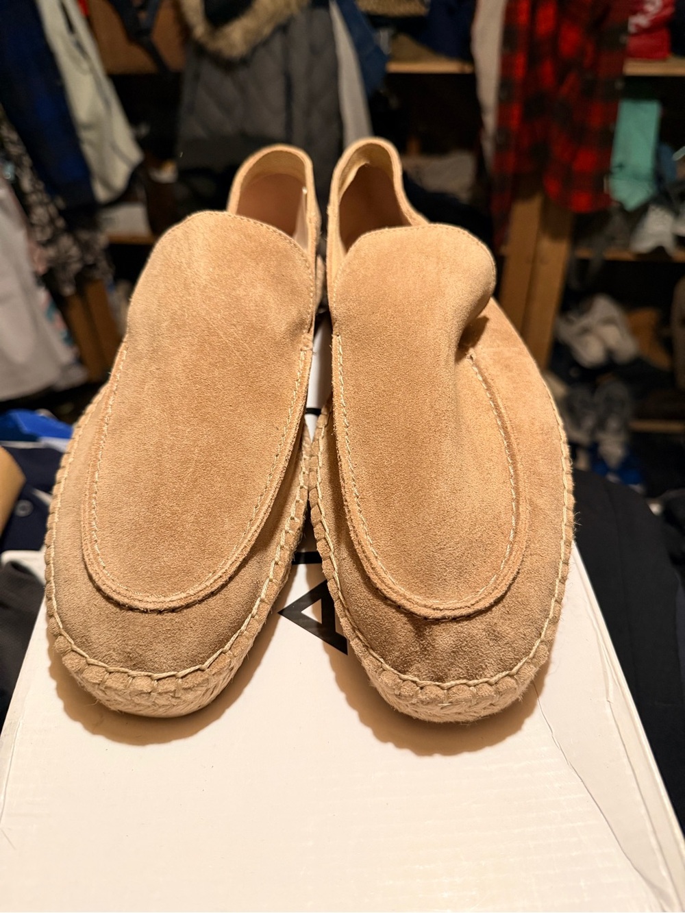 Men's Suede Slip-On Espinadas Loafers in Tan